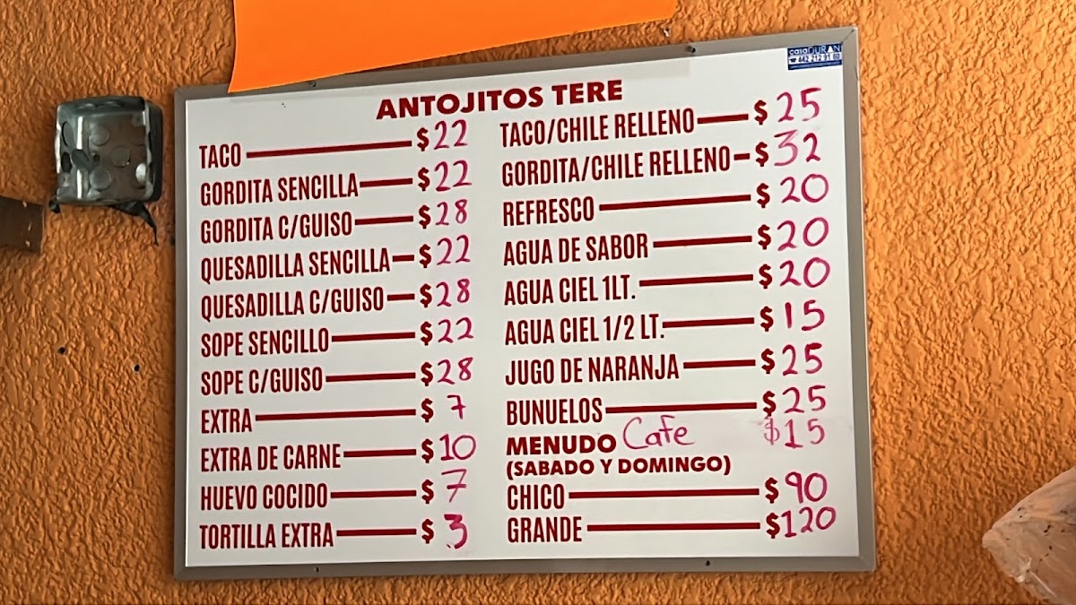 Antojitos Tere Menu - Image 4